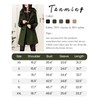 Tanming Women's Warm Double Breasted Wool Pea Coat Trench Coat