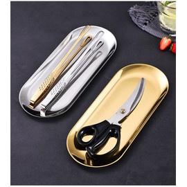 SITEDAN Hot Towel Tray, Stainless Steel, 5 Pieces, Hot Towel Receptor, High Quality, Accessory Tray, Jewelry Tray, Accessory Tray (Silver)