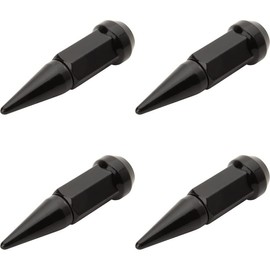 TUSK (4 Pack) Spike Tapered Lug Nut 12mm x 1.25mm Thread Pitch w/ 17mm Head Black for Kawasaki Mule Pro-FXT 820 EPS Camo 2022-2023