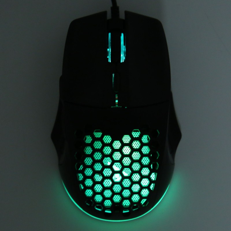 Honeycomb Mouse RGB Wired Gaming Mouse Lightweight Quick Answer RGB