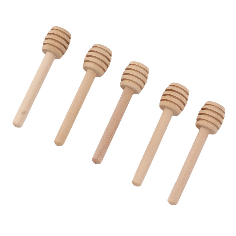 50pcs Honey Dipper Wooden Multipurpose Mini Honey Stirrer Stick for