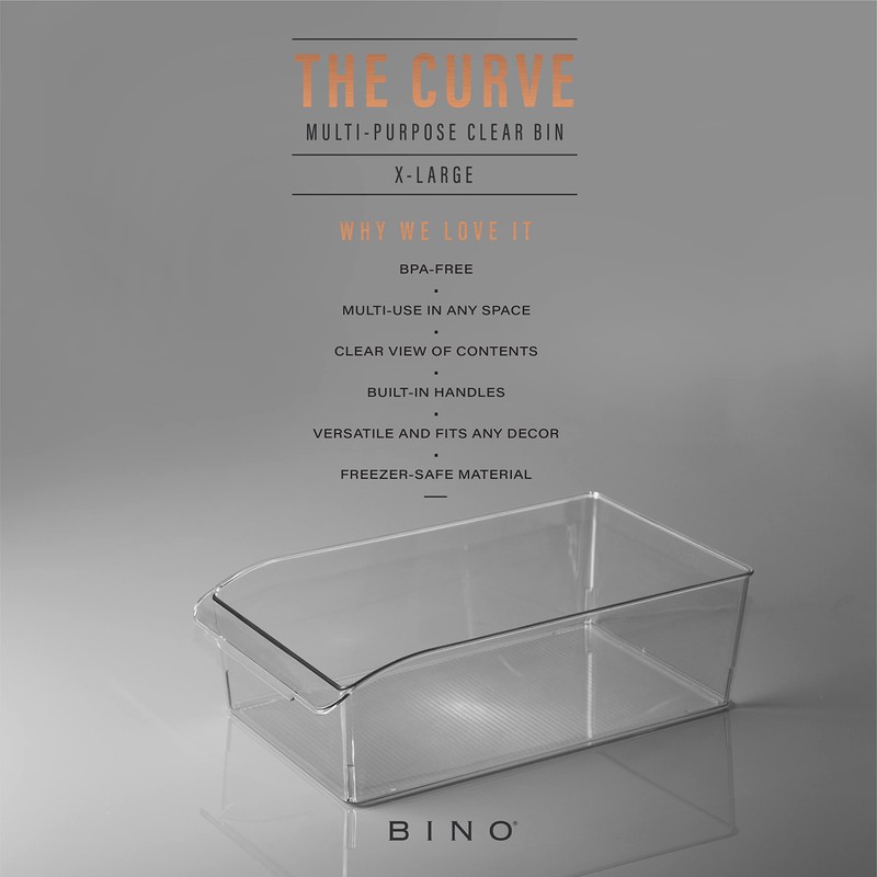 BINO | Plastic Storage Bins, X-Large | THE CURVE COLLECTION