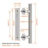 CCJH 24 cm Barn Door Handle Sliding Door Handle Stainless