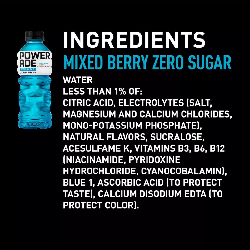 Powerade Zero Sports Drink Variety Pack (20 fl. oz., 24