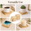 20Pcs Wood Coasters, 3.5 x 3.5 in Blank Bamboo Coasters