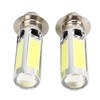 2x 6000K White H6M COB LED Motor Bike/ATV Headlight Fog