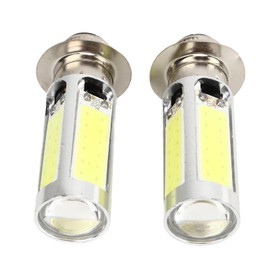 2x 6000K White H6M COB LED Motor Bike/ATV Headlight Fog Light Bulb PX15d P15D25‑1
