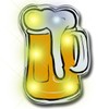 Beer Mug Flashing Blinking Light Up LED Body Light Lapel