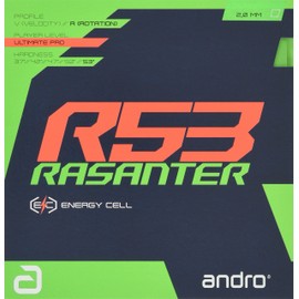 andro Ultra 110021092 Table Tennis Rubber Razantar R53 Soft Back UM Tension, Green