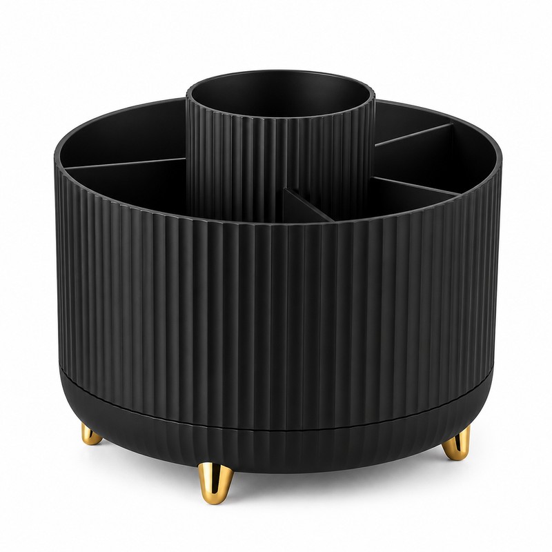 360° Rotating Makeup Organizer – Cosmetic Storage Holder for Brushes,