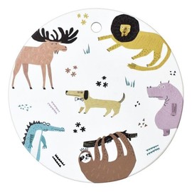 KK Ceramic Trivet, Diameter 7.1 inches (18 cm), Animal, Stylish, Round, Interior, Durable, Nordic