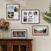 12x16 Collage Picture Frame, 6 Photos Display, Walnut Wood