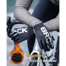 ROCKBROS Cycling Gloves Winter Bike Gloves Full Finger Water Resistant Touch Screen Biking Gloves for Men Skiing Bicycle Gloves