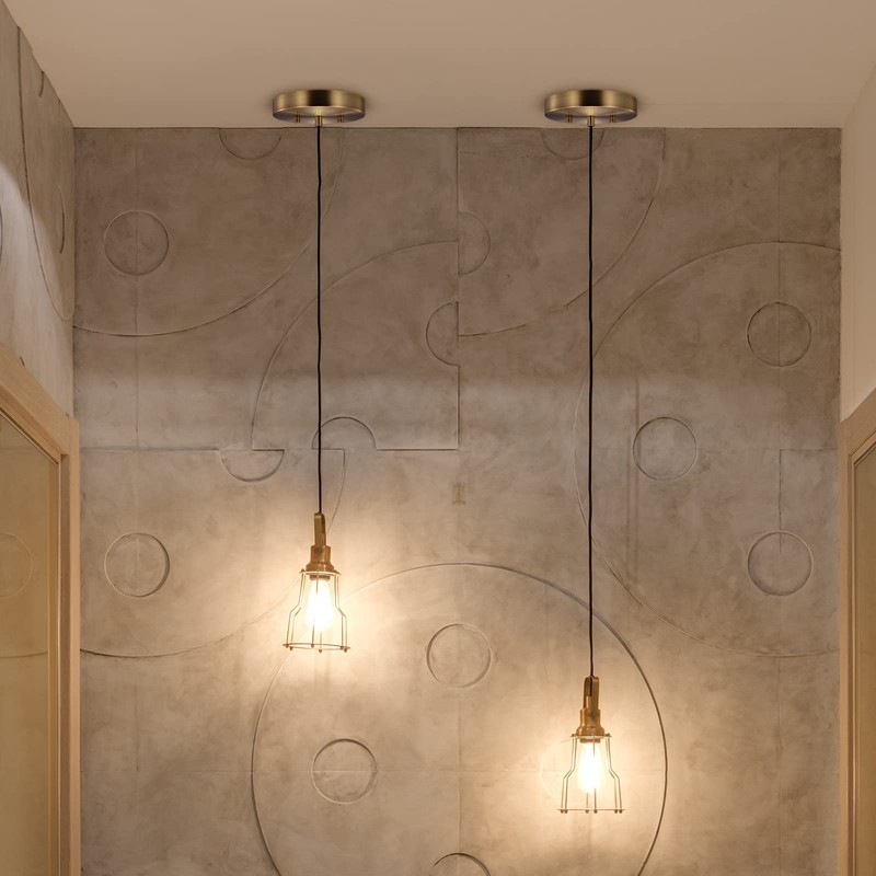 Canomo 6 Inch Antique Brass Ceiling Lighting Canopy Kit Ceiling