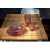 Fortessa Archie Goblet Glass Set of 6, 14.2 Ounce, Pink