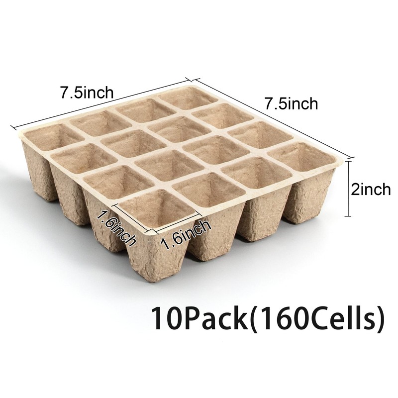 SYITCUN 160 Cells Seedling Starter Trays,10 Pack Starter Trays for