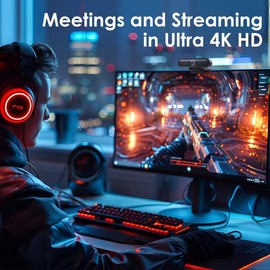 VIZOLINK W4DS HD Webcam for PC, 1080P 60fps FHD Webcam with Microphone, HD Light Correction, Privacy Cover and Tripod, 78°Wide Angle, Plug &Play for Video Calling and Streaming, Zoom/Skype/Teams/Mac