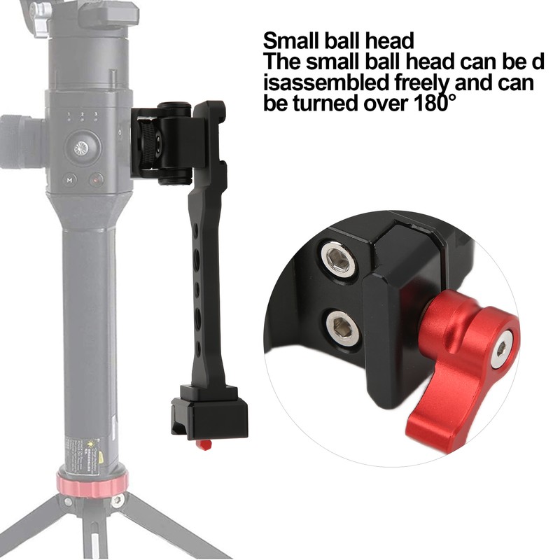 180° Rotatable Extension Bracket for Monitor Microphone LED Light for