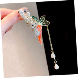 ABOOFAN 3pcs Bright Carrot Hair Clip Tassel Fashionable Rabbit Hair Barrettes for Women Girls Easter Decor