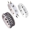 MILAKOO 3Pcs White Punk Armband for Men Punk Rivet Bracelet