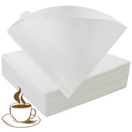 NELAPARO v60 Filtro de papel de Café, 100 Papel Del Tamiz Del Café Desechables,Familia V02 Filtros de Pulpa de Papel Natural,Para Goteros Cónicos de Tamaño V60 (Blanco)