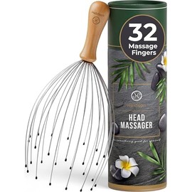 HELDSON® Premium Head Massage Spider 32 Fingers - FSC®100% - Head Massager - Head & Hair Massage - Scalp Massager - Head Scratcher - Wellness Gift