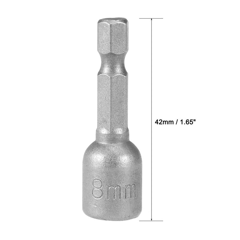 TA-VIGOR 10Pcs 8mm Magnetic Nut Setter Driver Drill Bit Set,