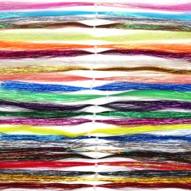 XFISHMAN Fly Tying Materials 12 Colors Krystal Flash Holographic Ripple Flashabou Flies Fishing Lure Making Supplies (24 Colors Holographic Flashabou Set D)