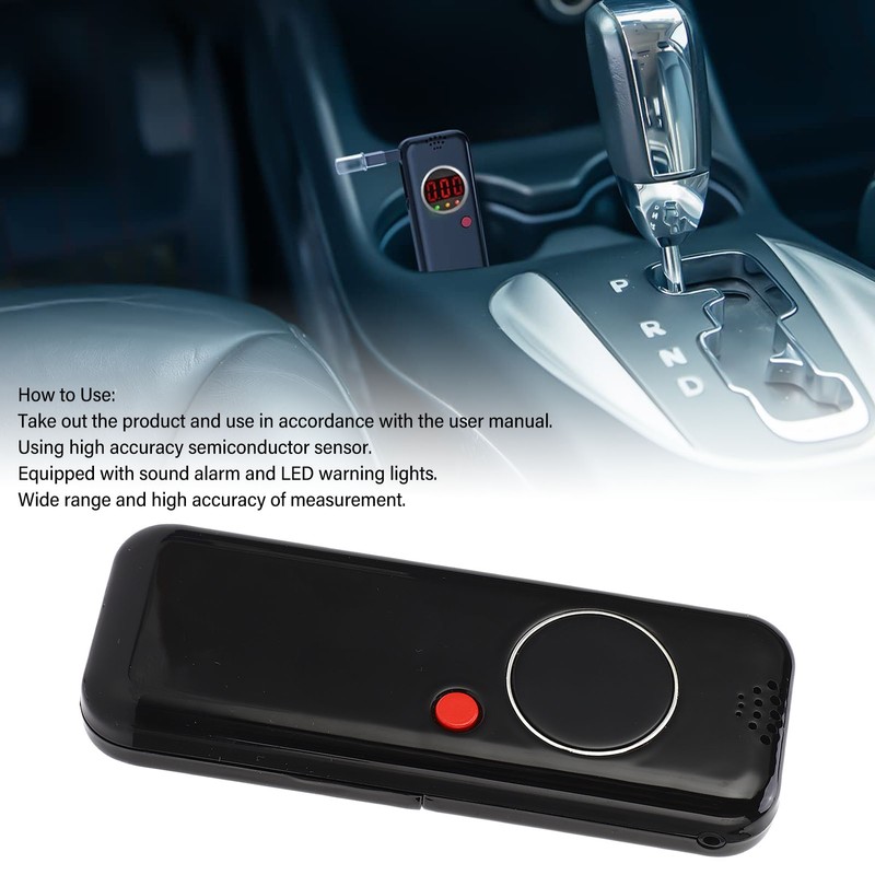Breath Tester Digital Drunk Meter LCD Display with Audio Alarm