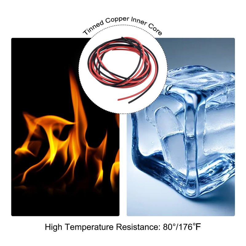 sourcing map 16 Gauge PVC Hookup Wire 1.5m/5ft 16AWG Flexible