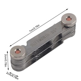 CYTGOUPER 52-Piece Stainless Steel Thread Gauge Set 60° and 55°, Feeler Gauge for Determining Screw Spacing, Metric & Imperial, for Fine Threads, 0.25-6.0 mm and 4G-62G