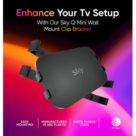 Sky Q Mini Wall Mount Clip Bracket - Made In UK by Q-View