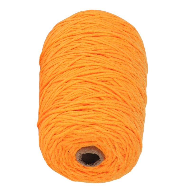 Tufting Yarn Orange 437yd Long 0.2in Wide Shrink Resistant Cotton