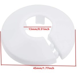 Wall Flange Cover Collars Plastic Radiator Pipe Collars, 4 Pieces, Wall Flange Cover for Water Pipe Drain Line Outer Diameter Flange Decoration (12)