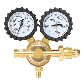 BETOOLL Nitrogen Regulator with 0-800 PSI Delivery Pressure Equipment Brass Inlet Outlet Connection Gauges