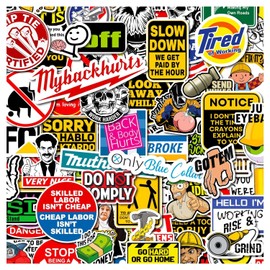 160Pcs Funny Stickers for Adults, Helmet Stickers, Vinyl Stickers for Adults, Funny Waterproof Stickers, for Welding Helmet, Tool Box, Electrician, Mechanic Cars
