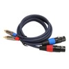 Dual XLR to RCA Cable Professional 24K Gold Plated Connector