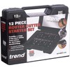 Trend 12 Piece Router Cutter Starter Set, 1/4 Inch Shank,