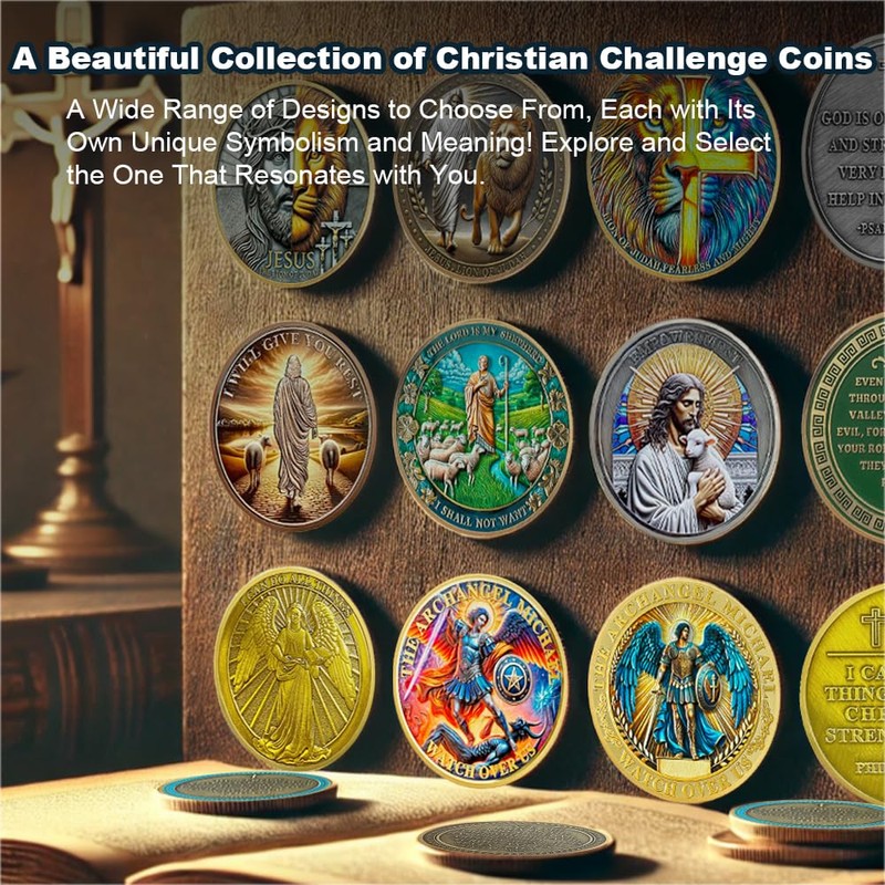RYUKENLM Jesus Christian Challenge Coin-Empowerment Religious Token - Psalm 46:1
