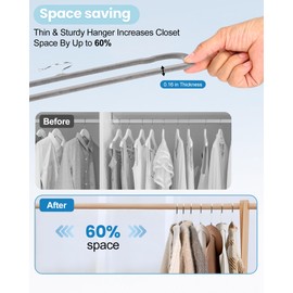 Velvet Hangers Non Slip - 20 Pack Pants Hangers for Closet - Thin Space Saving Clothes Hanger - Strong, Durable, Jean Perchas with 360 Degree Rotatable Hook for Tank Top (Grey Silver Hook)
