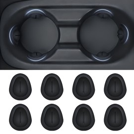 VBGURR Pack of 8 Car Drink Holder Limiter, Centre Console Drink Holder Insert, Car Cup Holder Limiter, Car Accessories Interior (Black)