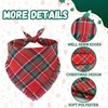 3 Pack Christmas Dog Bandanas with Tassels Edges Red Green