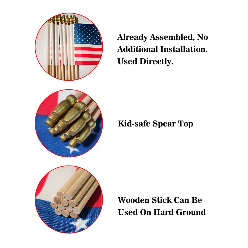 Portugal Stick Flag 4x6IN 12 Pack Small Mini Portuguese National