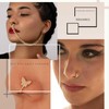 Xduargs Boho CZ Flower Clip On Nose Ring - Gold,