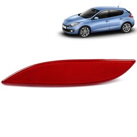 ROBUST Car Rear Bumper Red Reflector No Light Left Passenger Side for Renault Megane Mk3 265650004R 2008-2016