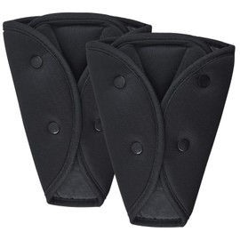 Rustark 2Pcs Black Seat Belt Adjuster for Kids and Adults Child Seat Belt Positioner, Auto Shoulder Strap Adjuster, Protective Safety Strap Adjuster Pad Harness Seatbelt Adjuster for Adult kids