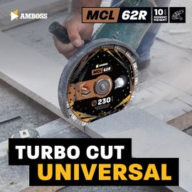 Anvil Diamond Cutting Disc Diameter 125 mm x 22.23 MCL 62R - Separating Concrete/Clinker/Granite/Natural Stone/Cement Pipes/Roof Tiles - Diamond Disc/Diamond Cutting Disc Angle Grinder