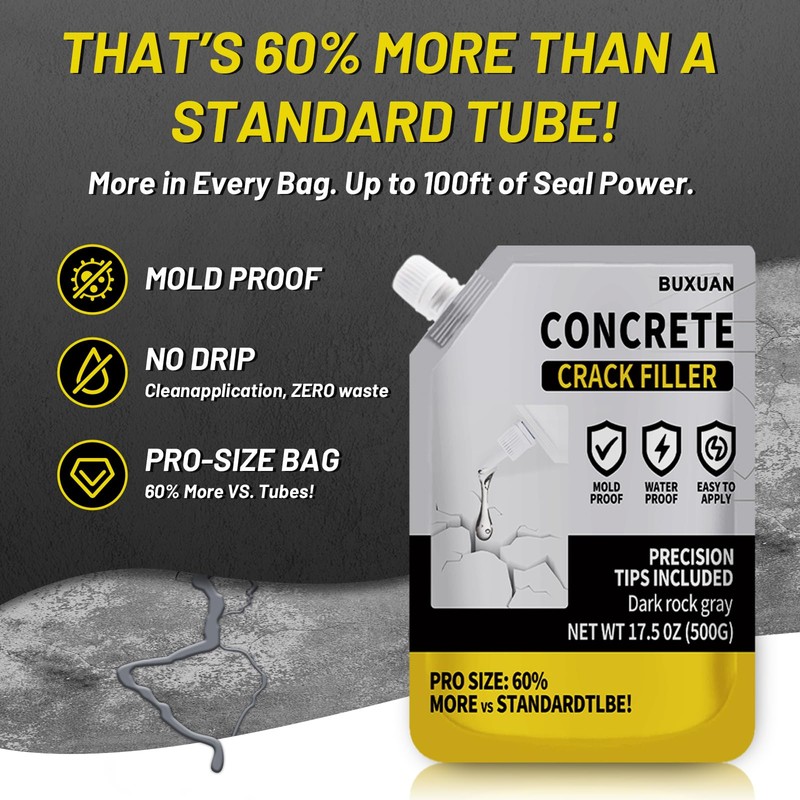Concrete Crack Filler Outdoor, Self-Leveling Waterproof Sealant（2）