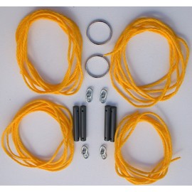 Home Court Portable Set Guy Line Rope Sets (Yellow, Pull-Down Style Ropes)
