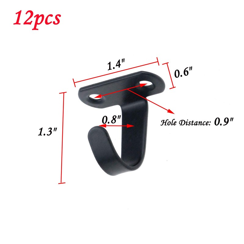 Antrader 12-Pack Stainless Steel Screws Mount Ceiling Hooks, Under-Shelf Coat